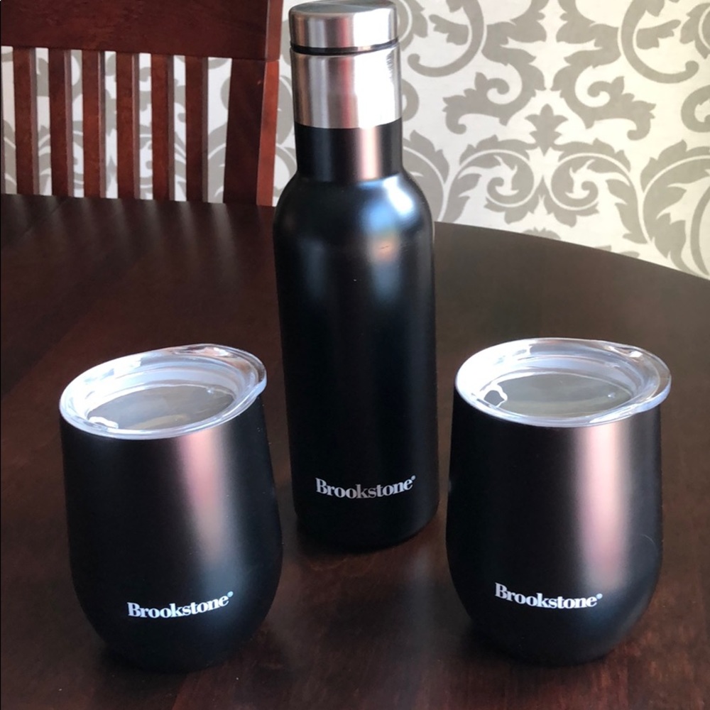 Brookstone 3 piece tumbler and bottle set